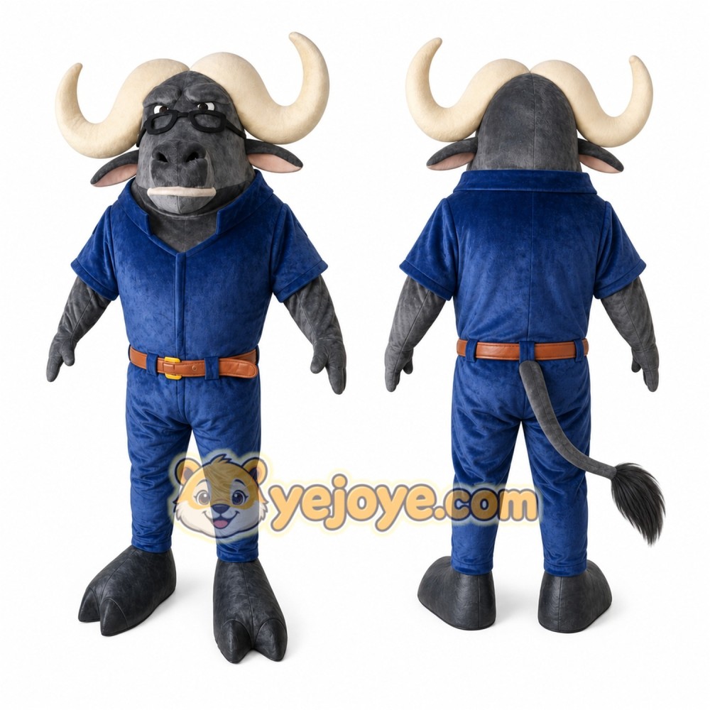 Buffalo Mascot Costume for Adults Custom Logo Party Character Suit Buffalo Mascot Costume for Adults Custom Logo Party Character Suit