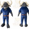 Buffalo Mascot Costume for Adults Custom Logo Party Character Suit
