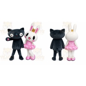 Rabbit Mascot Costume for Adults Custom Logo Party Character Suit