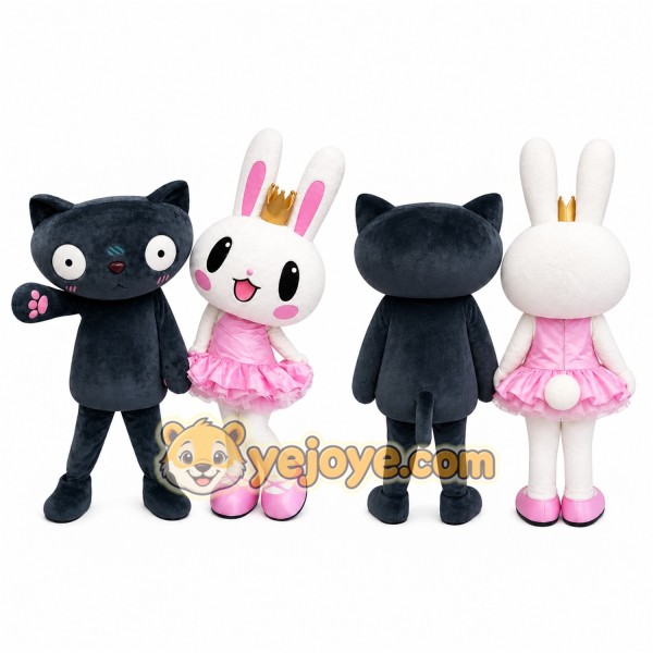 Rabbit Mascot Costume for Adults Custom Logo Party Character Suit