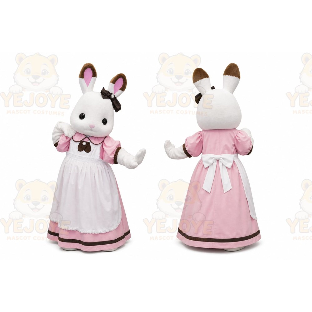 Bunny Mascot Costume for Adults Custom Logo Party Character Suit