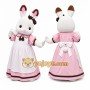 Bunny Mascot Costume for Adults Custom Logo Party Character Suit
