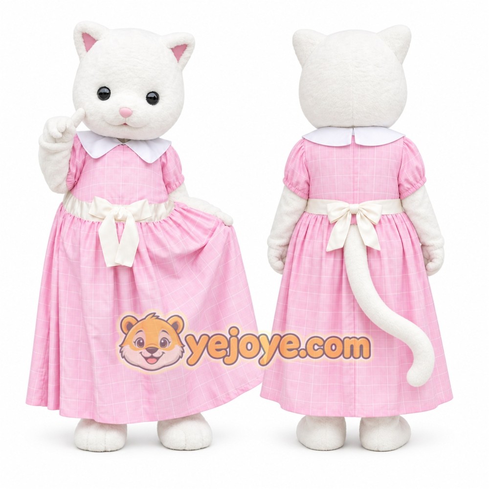 Cat Mascot Costume for Adults Custom Logo Party Character Suit