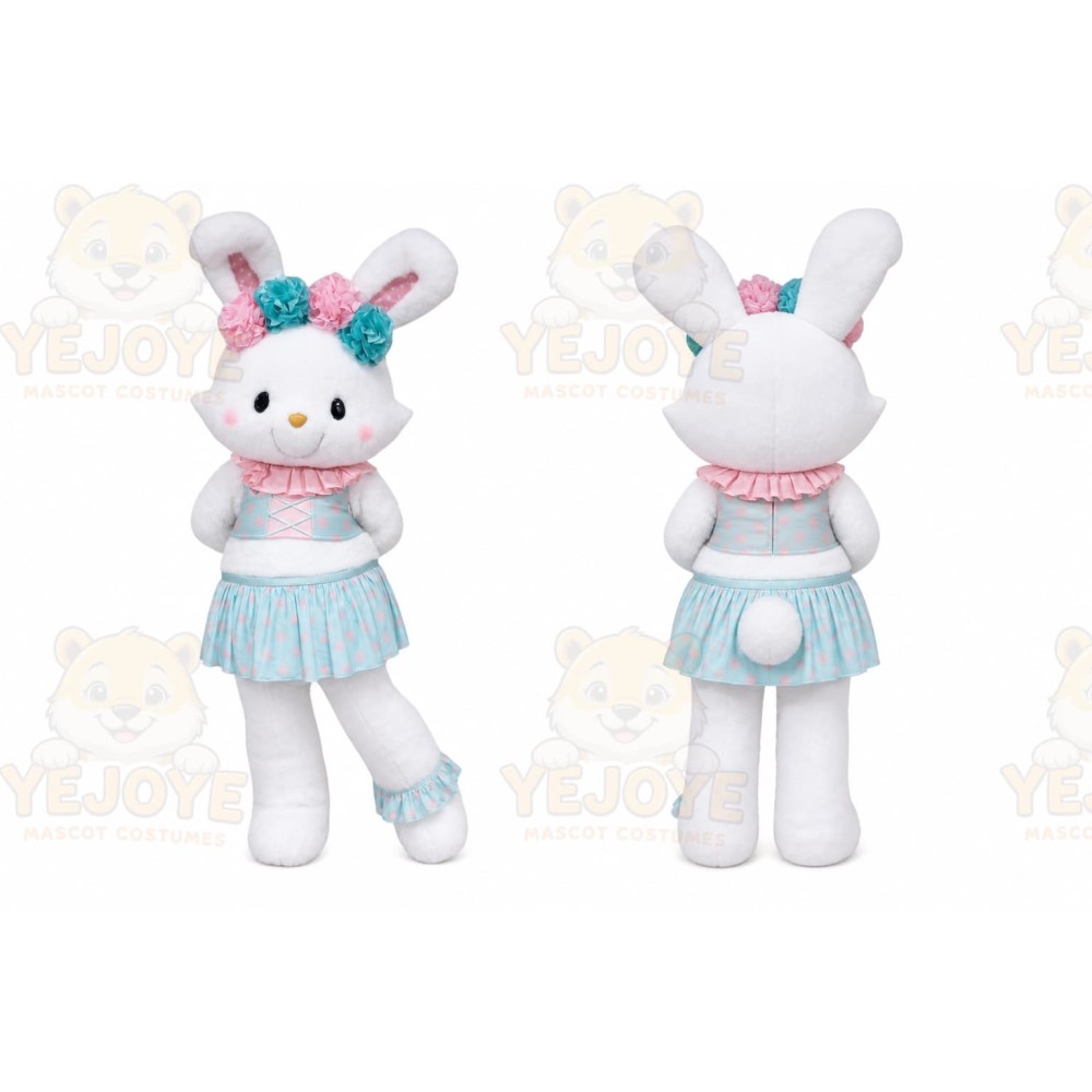 Bunny Mascot Costume for Adults Custom Logo Party Character Suit