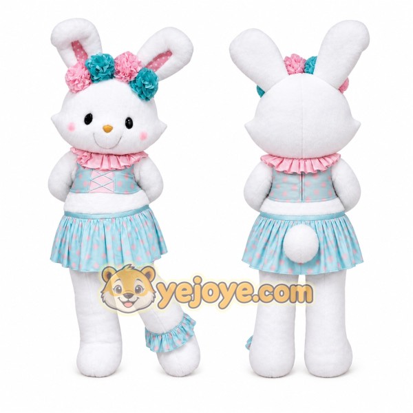 Bunny Mascot Costume for Adults Custom Logo Party Character Suit
