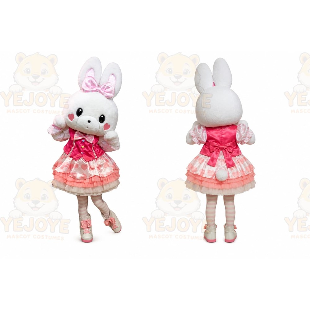 Bunny Mascot Costume for Adults Custom Logo Party Character Suit