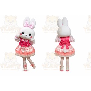 Bunny Mascot Costume for Adults Custom Logo Party Character Suit