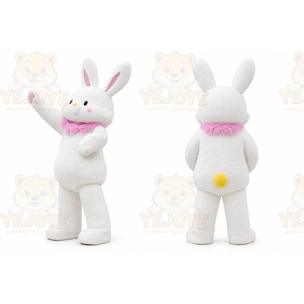 Rabbit Mascot Costume for Adults Custom Logo Party Character Suit
