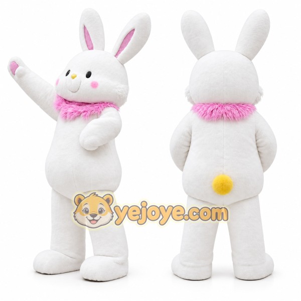 Rabbit Mascot Costume for Adults Custom Logo Party Character Suit