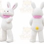 Rabbit Mascot Costume for Adults Custom Logo Party Character Suit