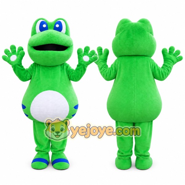 Frog Mascot Costume for Adults Custom Logo Party Character Suit