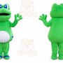 Frog Mascot Costume for Adults Custom Logo Party Character Suit