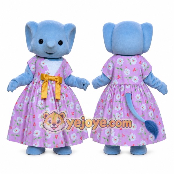 Elephant Mascot Costume for Adults Custom Logo Party Character Suit