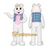 Bunny Mascot Costume for Adults Custom Logo Party Character Suit