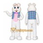 Bunny Mascot Costume for Adults Custom Logo Party Character Suit