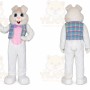 Bunny Mascot Costume for Adults Custom Logo Party Character Suit