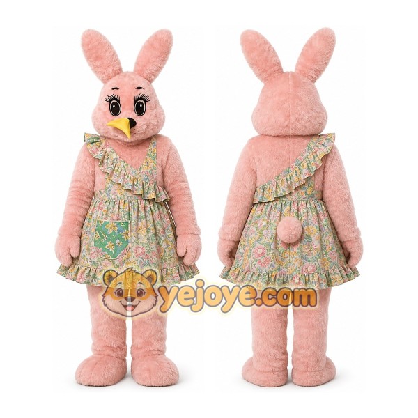 Rabbit Mascot Costume for Adults Custom Logo Party Character Suit