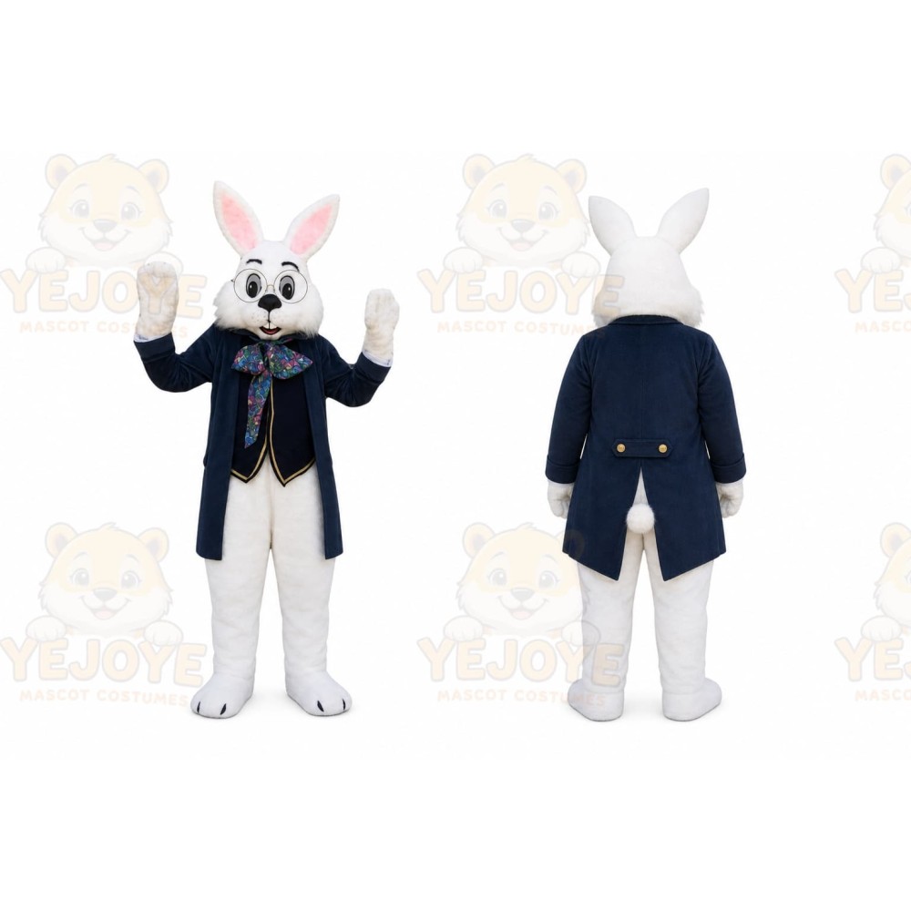Rabbit Mascot Costume for Adults Custom Logo Party Character Suit