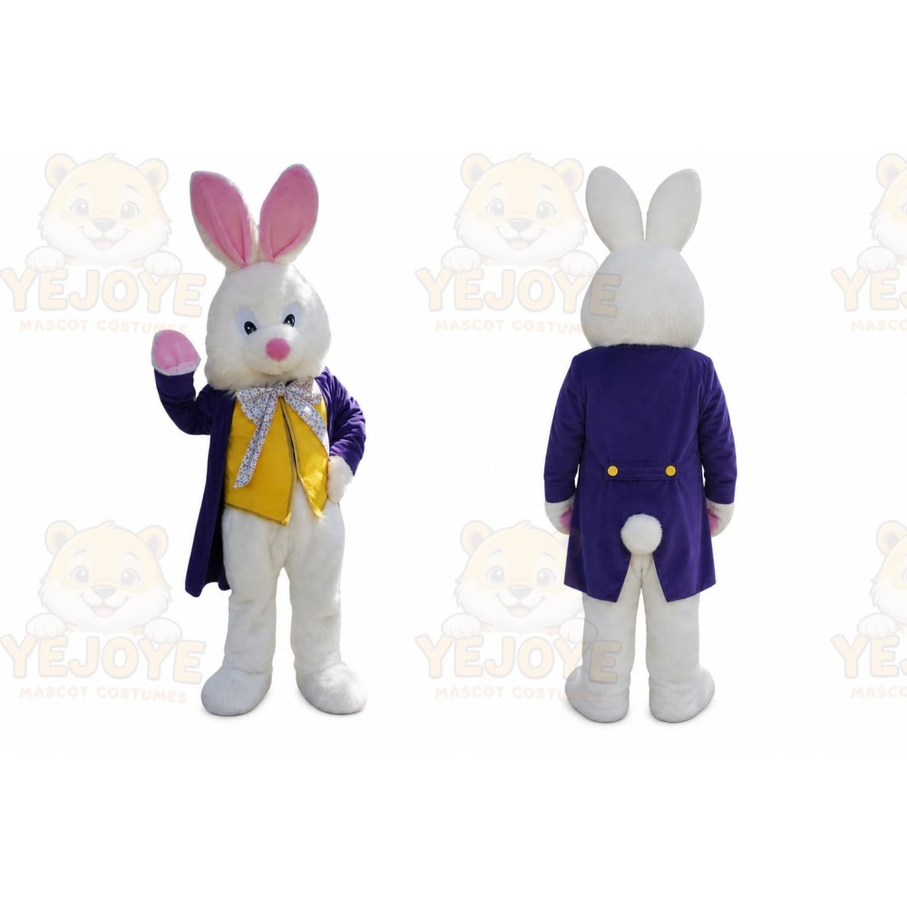 Rabbit Mascot Costume for Adults Custom Logo Party Character Suit