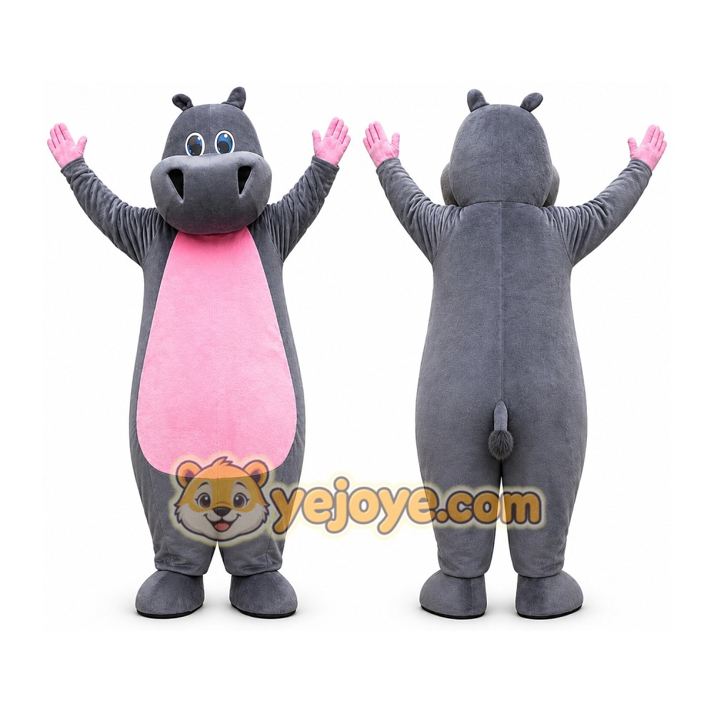 Hippo Mascot Costume for Adults Custom Logo Party Character Suit Hippo Mascot Costume for Adults Custom Logo Party Character Suit