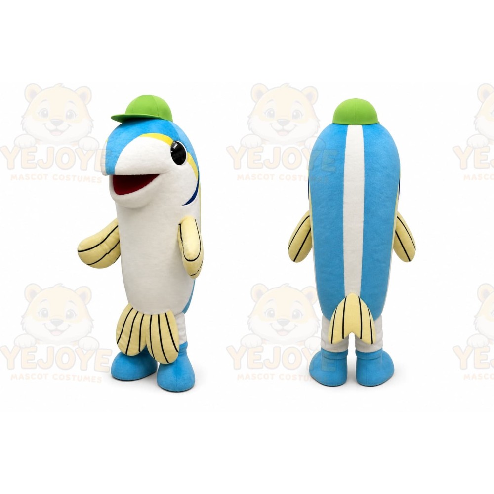 Fish Mascot Costume for Adults Custom Logo Party Character Suit