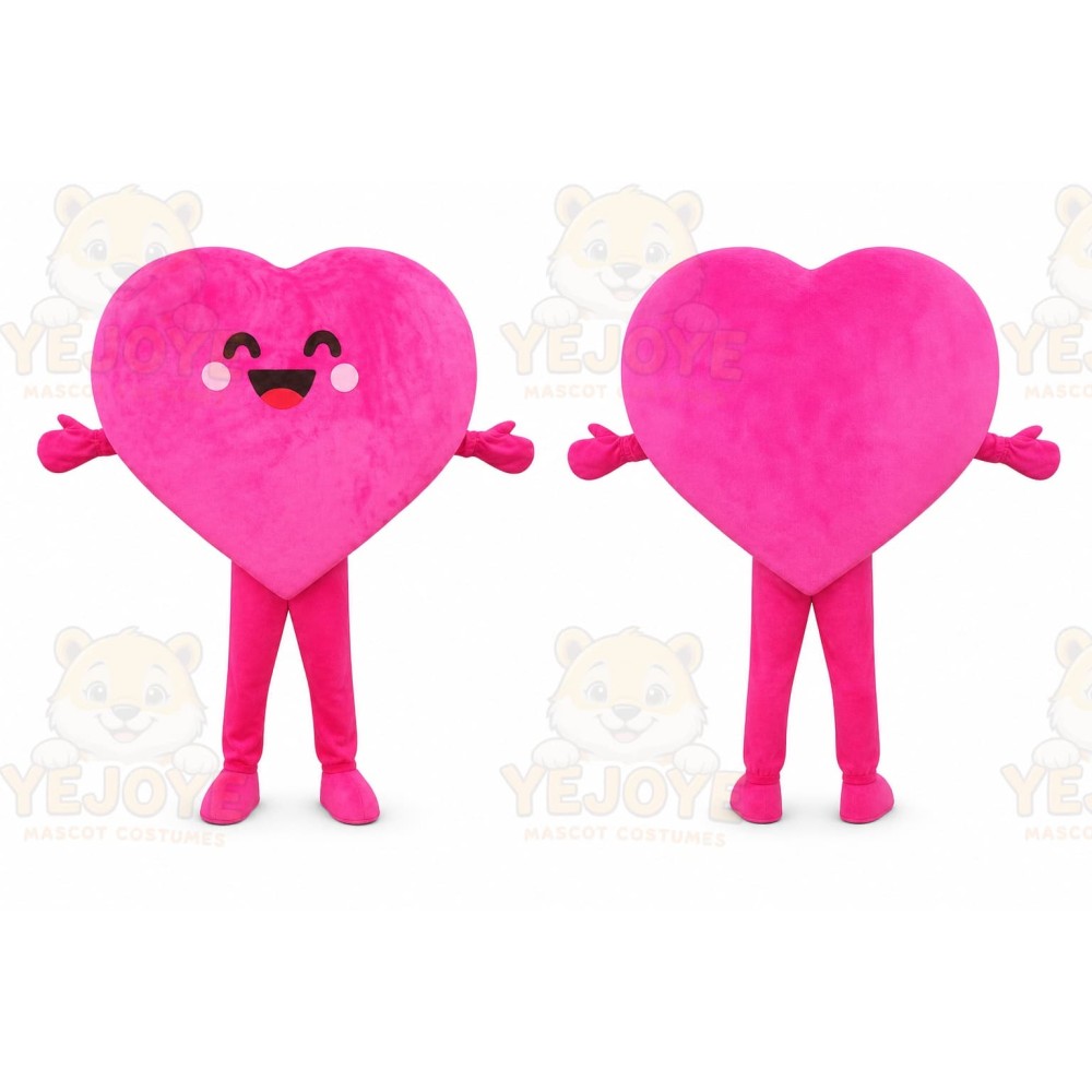 Heart Mascot Costume for Adults Custom Logo Party Character Suit