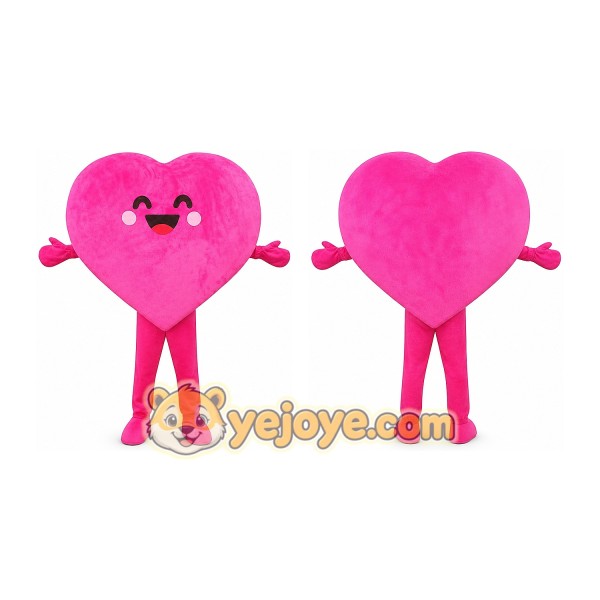 Heart Mascot Costume for Adults Custom Logo Party Character Suit