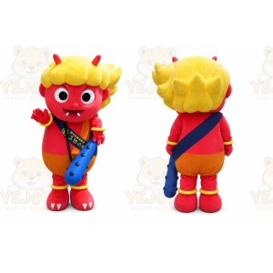 Demon Mascot Costume for Adults Custom Logo Party Character Suit