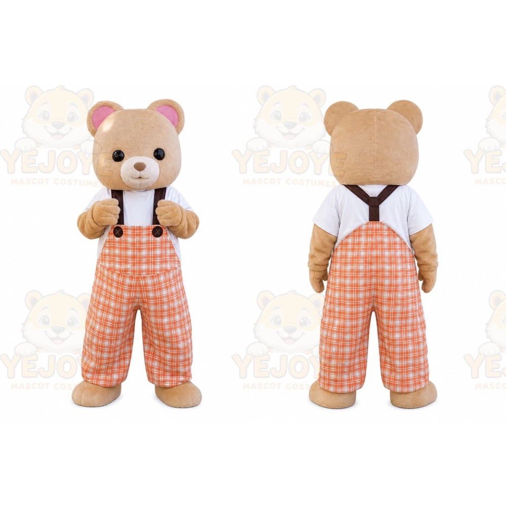 Bear Mascot Costume for Adults Custom Logo Party Character Suit