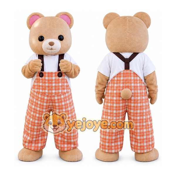 Bear Mascot Costume for Adults Custom Logo Party Character Suit