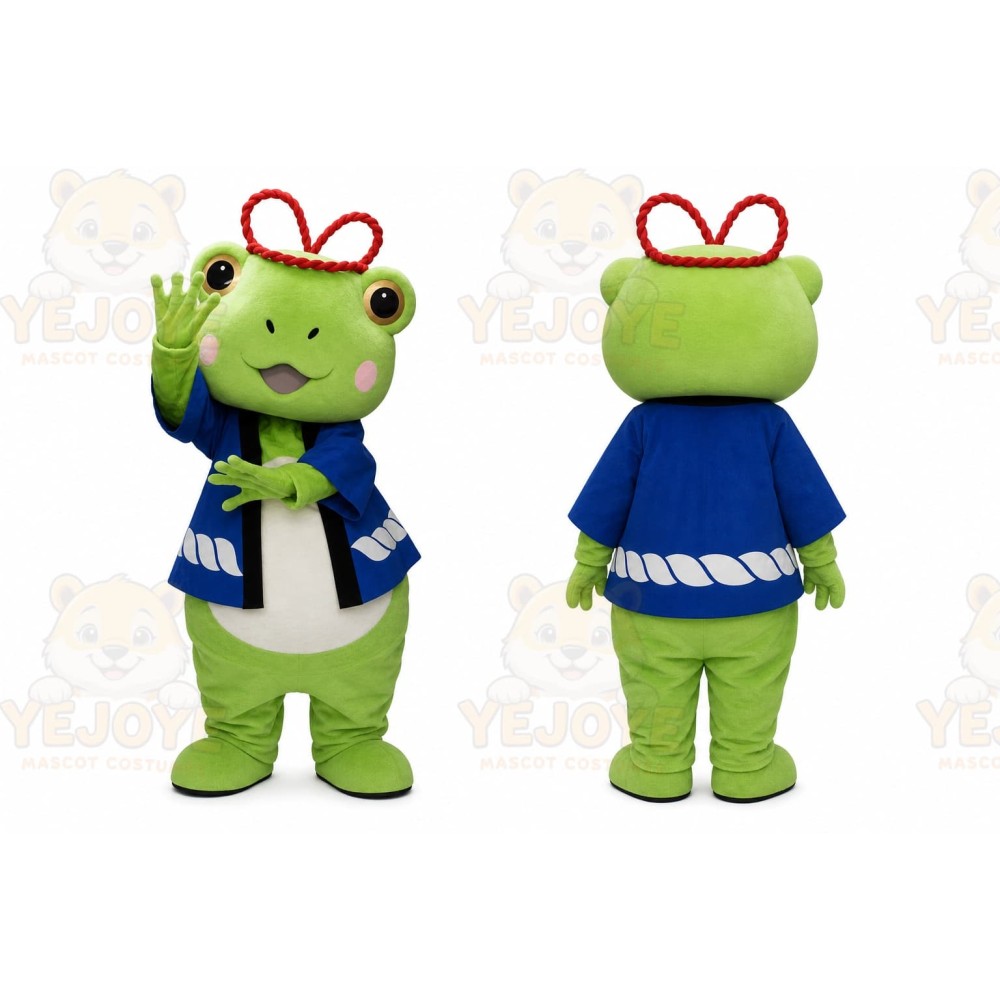 Frog Mascot Costume for Adults Custom Logo Party Character Suit