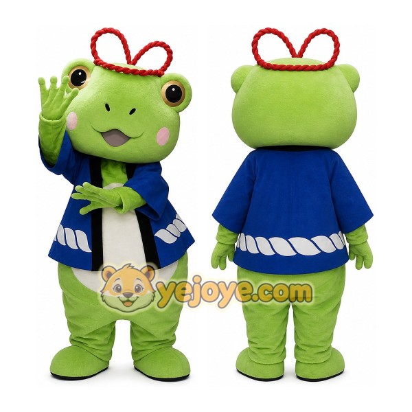 Frog Mascot Costume for Adults Custom Logo Party Character Suit