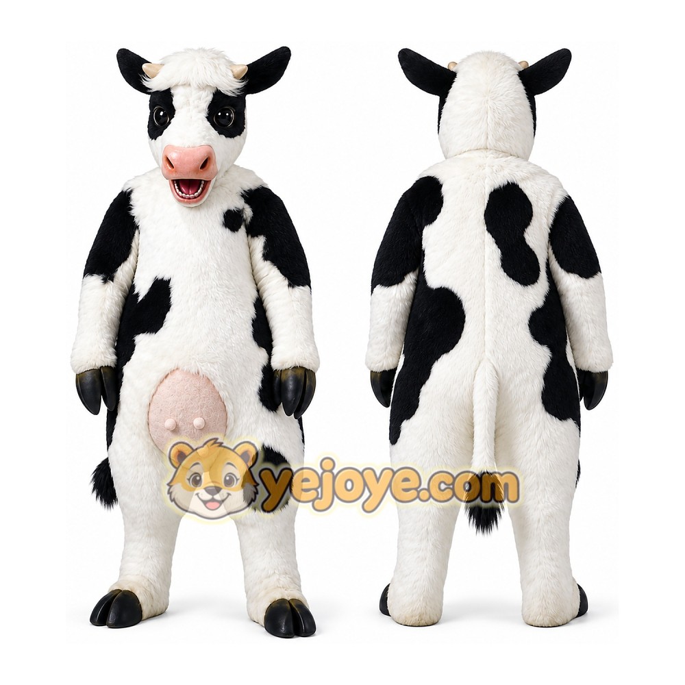 Cow Mascot Costume for Adults Custom Logo Party Character Suit