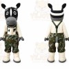 Zebra Mascot Costume for Adults Custom Logo Party Character Suit