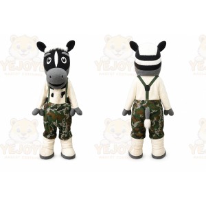 Zebra Mascot Costume for Adults Custom Logo Party Character Suit