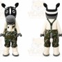 Zebra Mascot Costume for Adults Custom Logo Party Character Suit