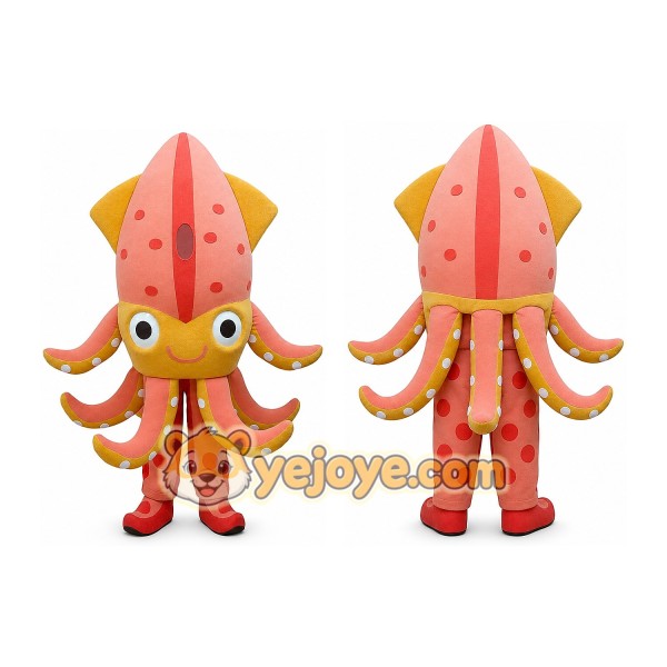 Squid Mascot Costume for Adults Custom Logo Party Character Suit