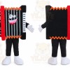 Accordion Mascot Costume for Adults Custom Logo Party Character Suit