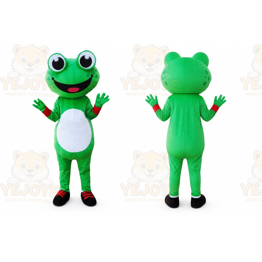 Frog Mascot Costume for Adults Custom Logo Party Character Suit