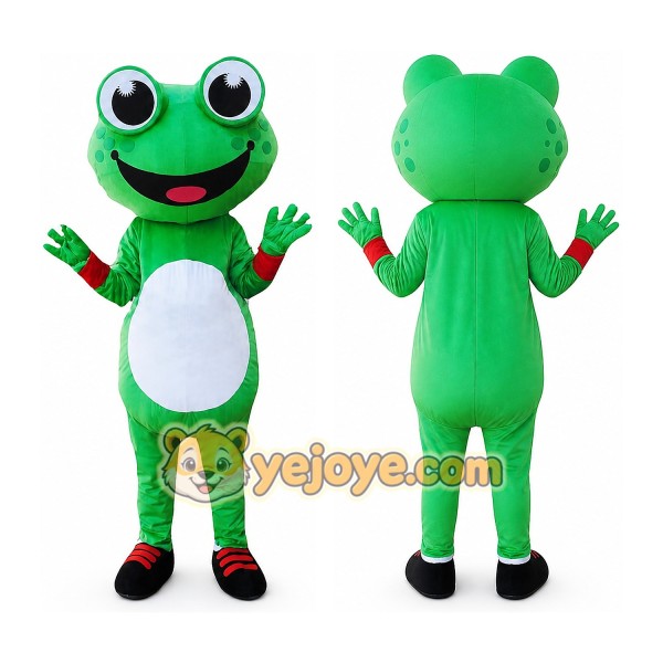 Frog Mascot Costume for Adults Custom Logo Party Character Suit