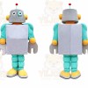 Robot Mascot Costume for Adults Custom Logo Party Character Suit