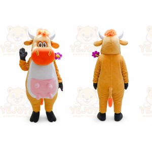 Cow Mascot Costume for Adults Custom Logo Party Character Suit