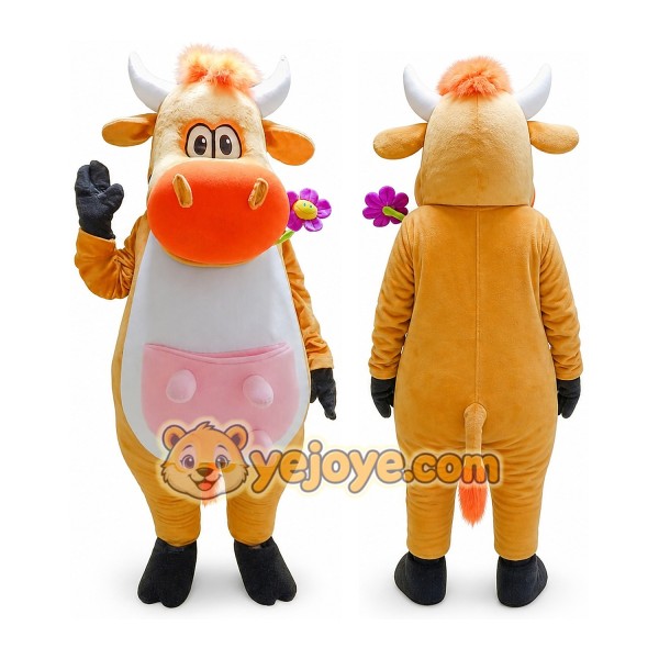 Cow Mascot Costume for Adults Custom Logo Party Character Suit