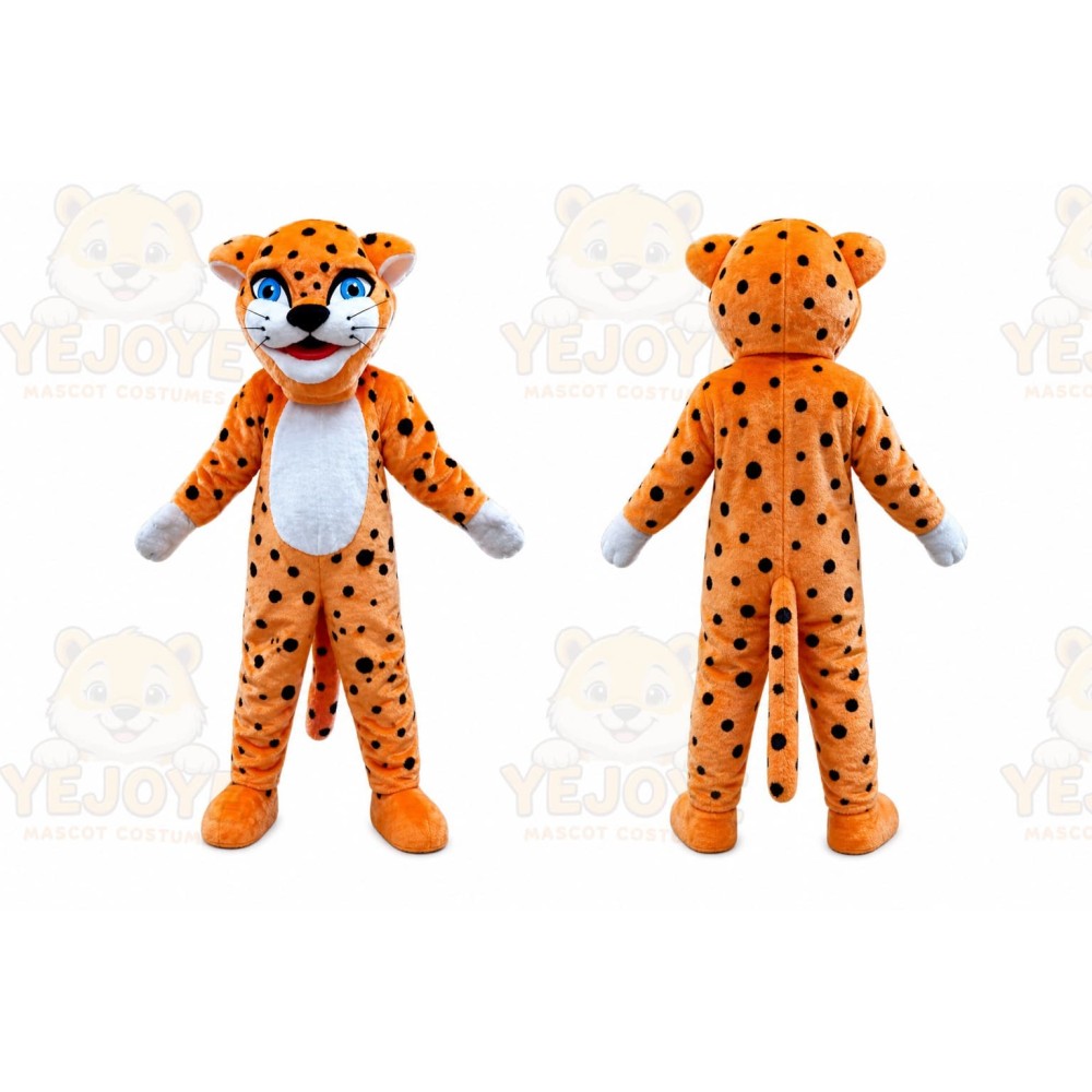 Cheetah Mascot Costume for Adults Custom Logo Party Character Suit
