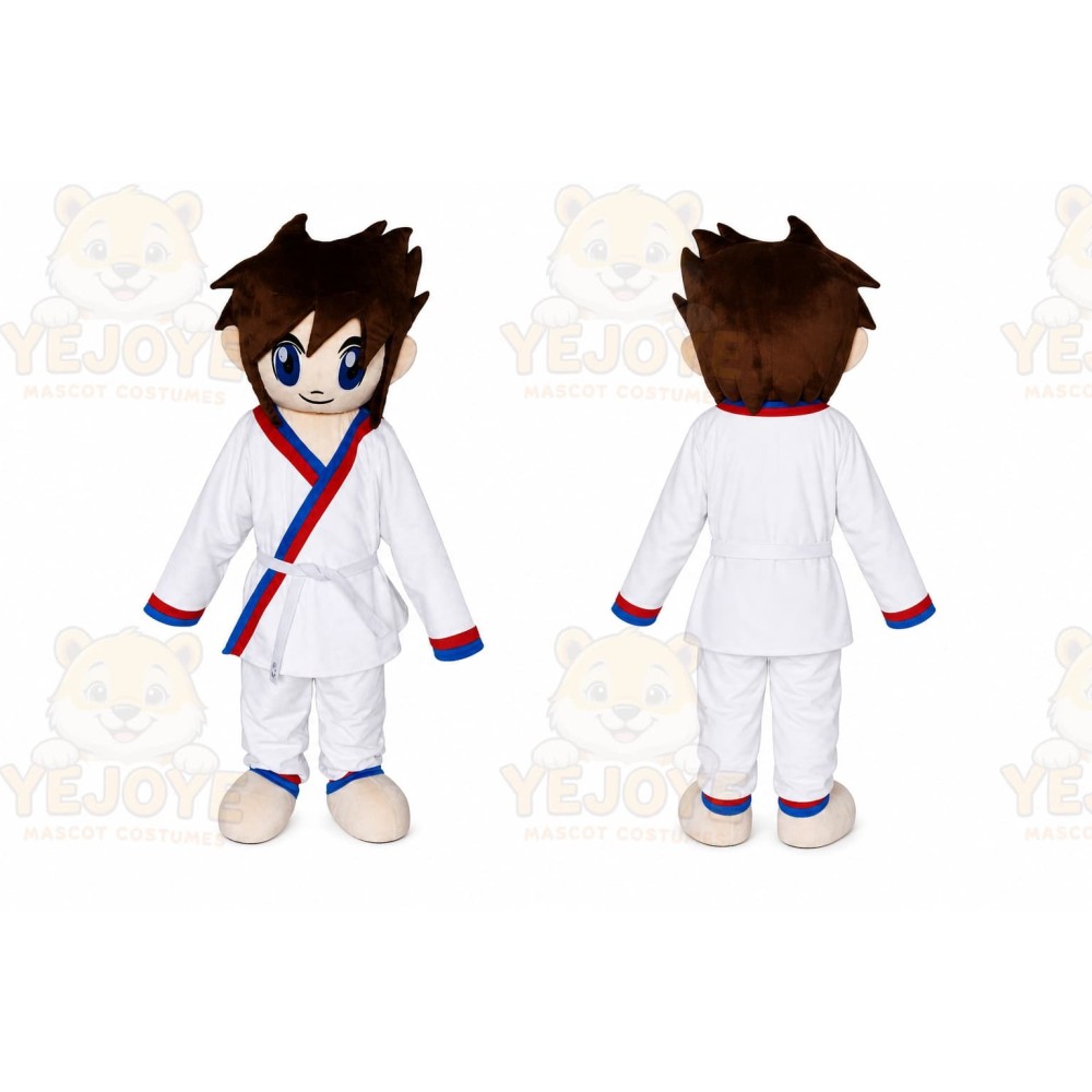 karate kid Mascot Costume for Adults Custom Logo Party Character Suit