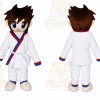 karate kid Mascot Costume for Adults Custom Logo Party Character Suit