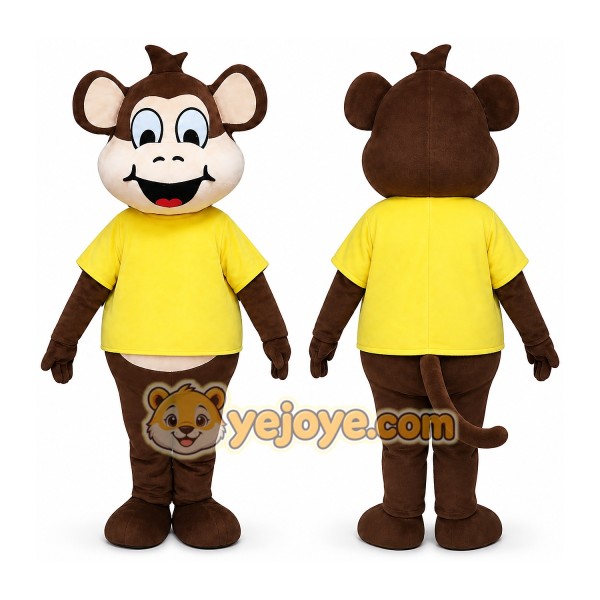 Monkey Mascot Costume for Adults Custom Logo Party Character Suit