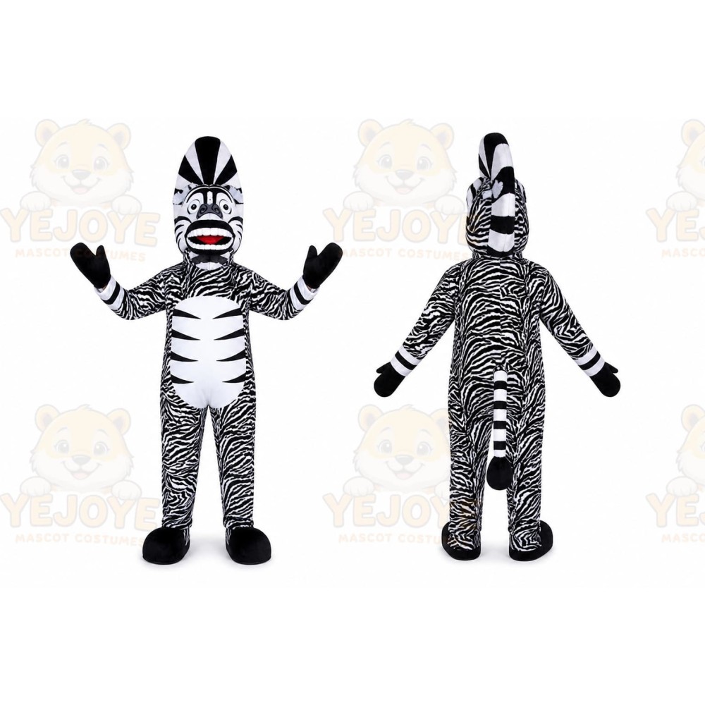 Zebra Mascot Costume for Adults Custom Logo Party Character Suit