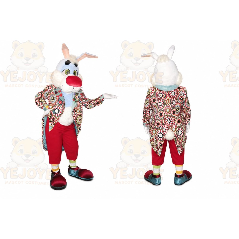 Rabbit Mascot Costume for Adults Custom Logo Party Character Suit