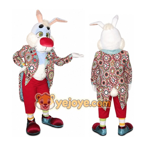 Rabbit Mascot Costume for Adults Custom Logo Party Character Suit